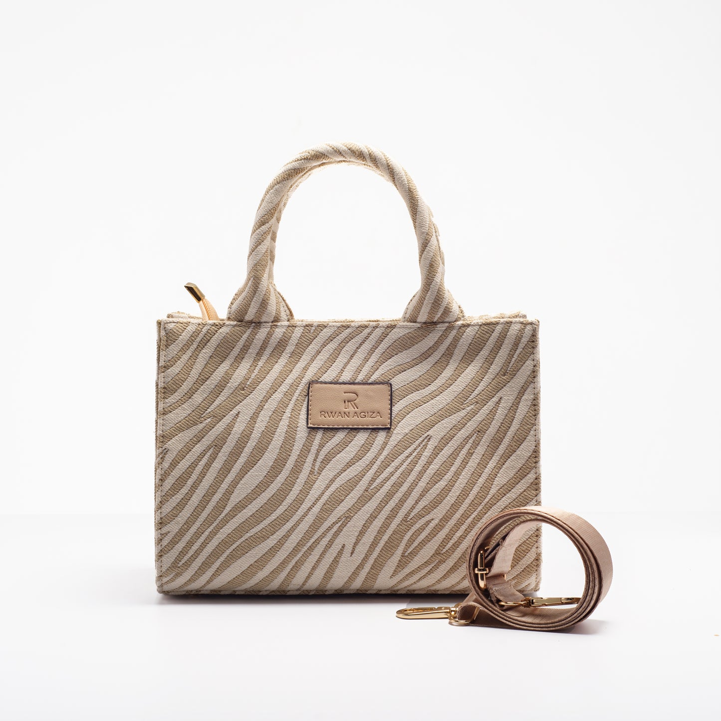 Neural jacquard mini tote