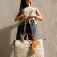 Kashan beige tote bag