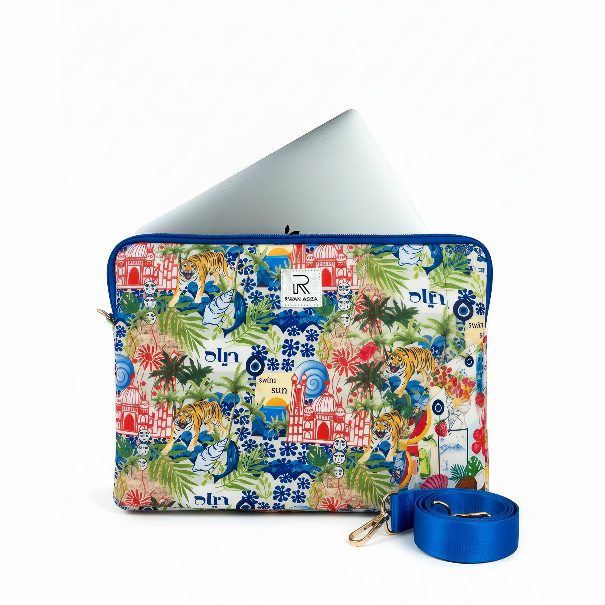 حياه printed laptop sleeve