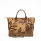 embroidered leaves tote bag