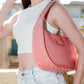 Stud stone shoulder bag