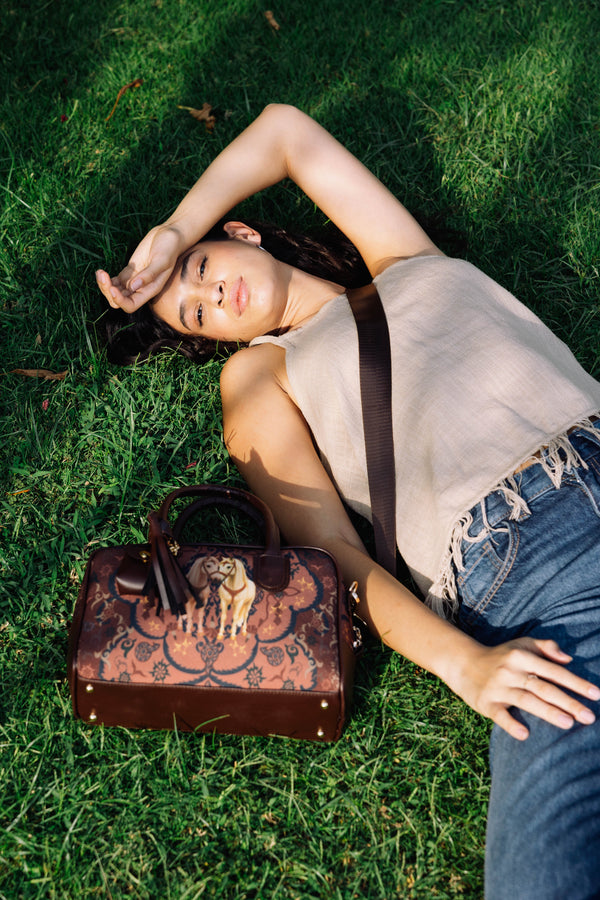 Duffel printed horse bag