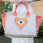 Rwan Designs Beige x orange heart beaded bag Rwandesigns bag bead Collection feature new new collection summer tote