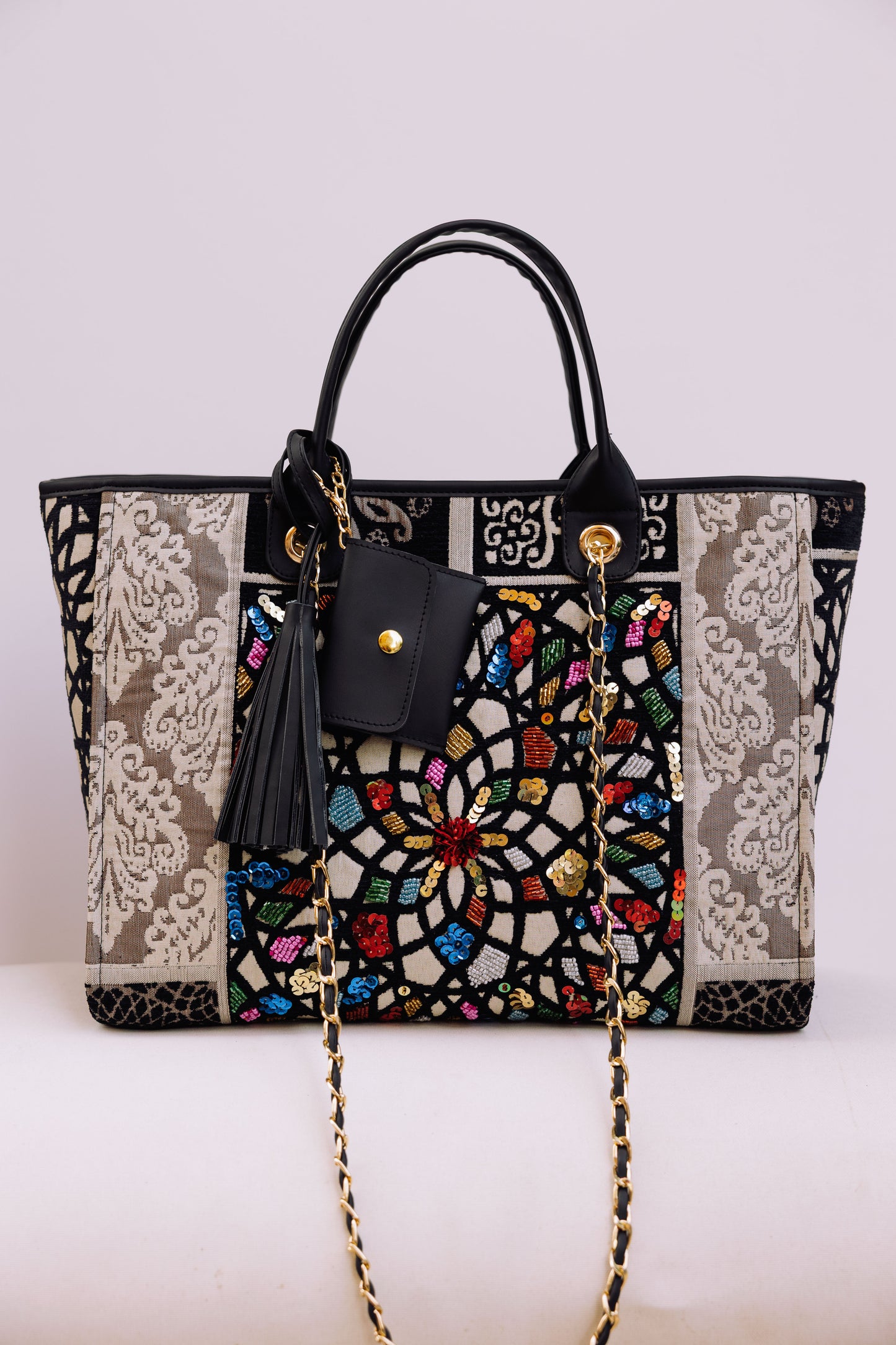 Kashan tweed tote bag