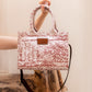 Maroon mini tote bag