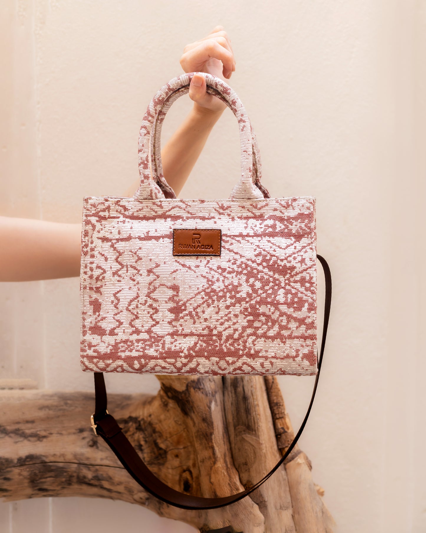 Maroon mini tote bag
