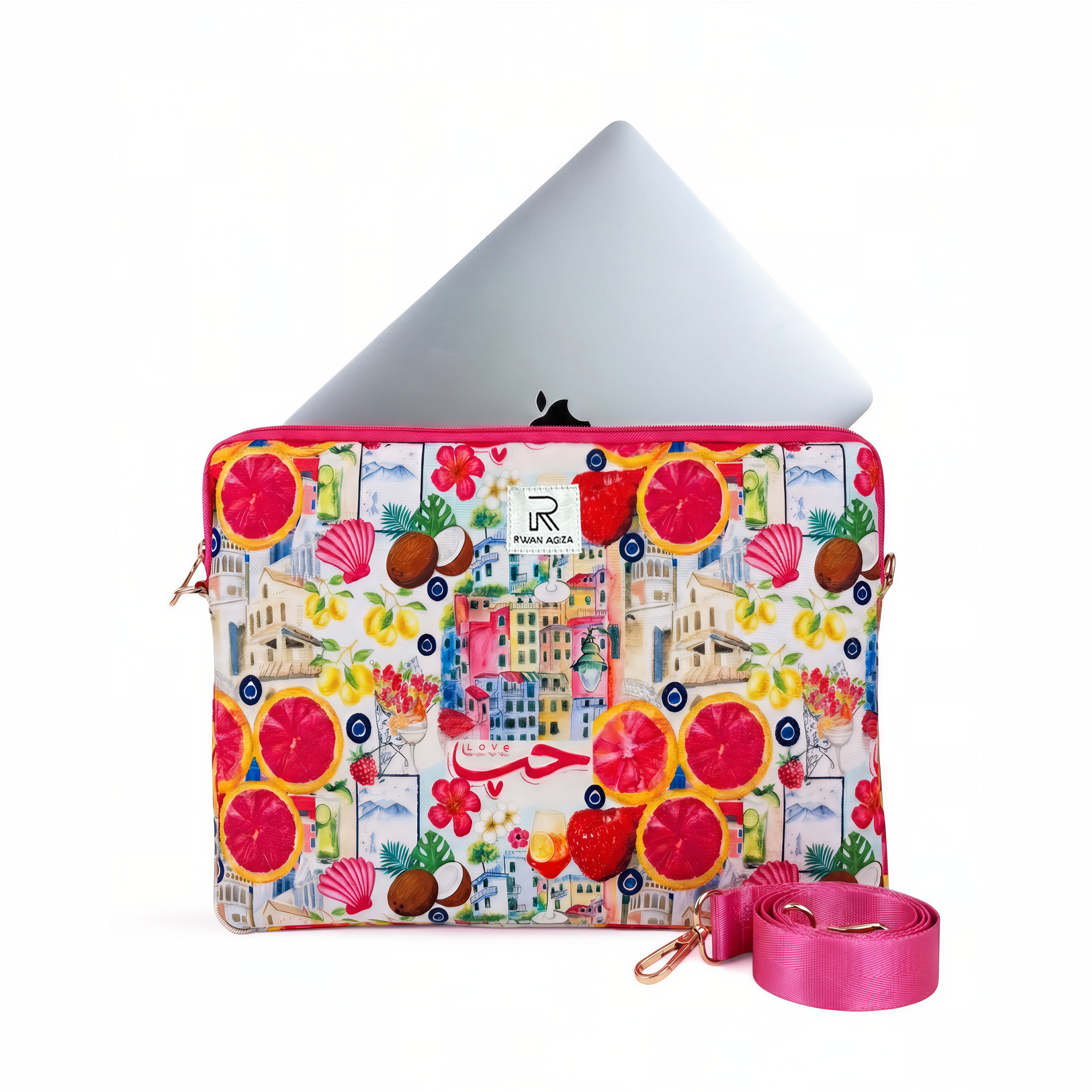 حب printed laptop sleeve
