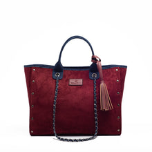 Load image into Gallery viewer, Suede Shopping tote bag