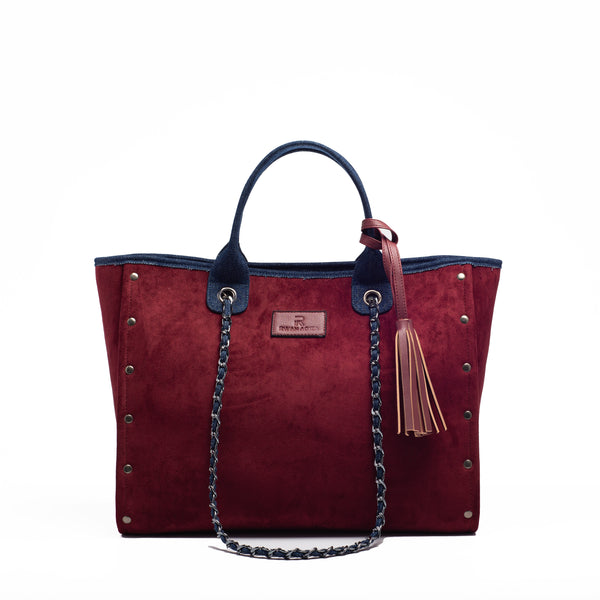 Suede Shopping tote bag