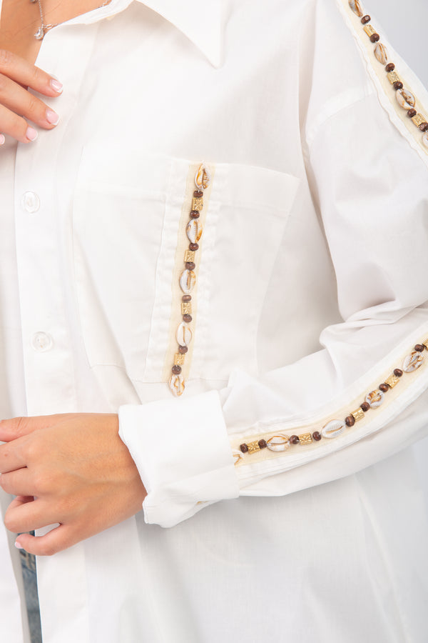 Shoulder Button Freesize Shirt