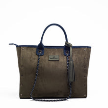 Load image into Gallery viewer, Suede Shopping tote bag
