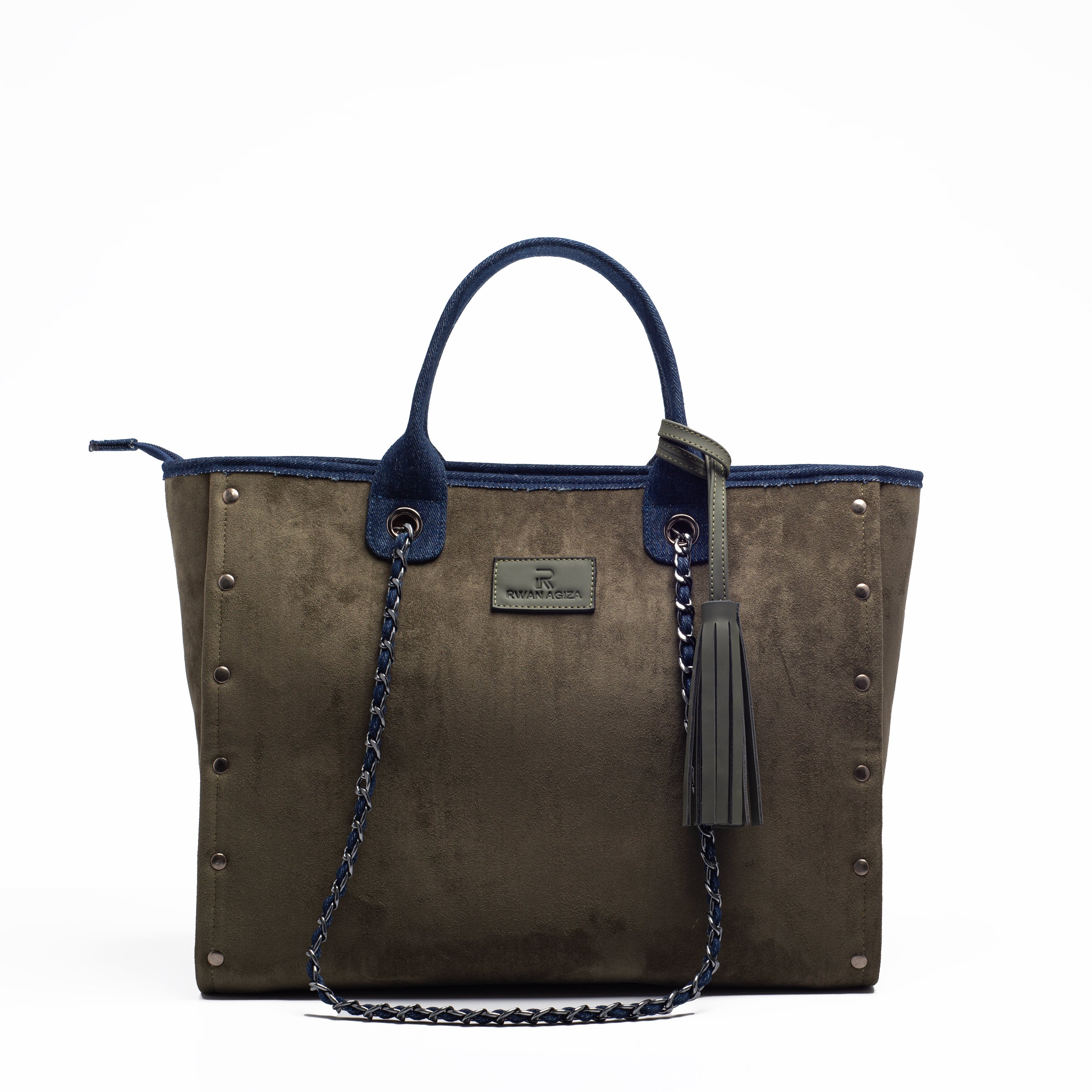 Suede Shopping tote bag