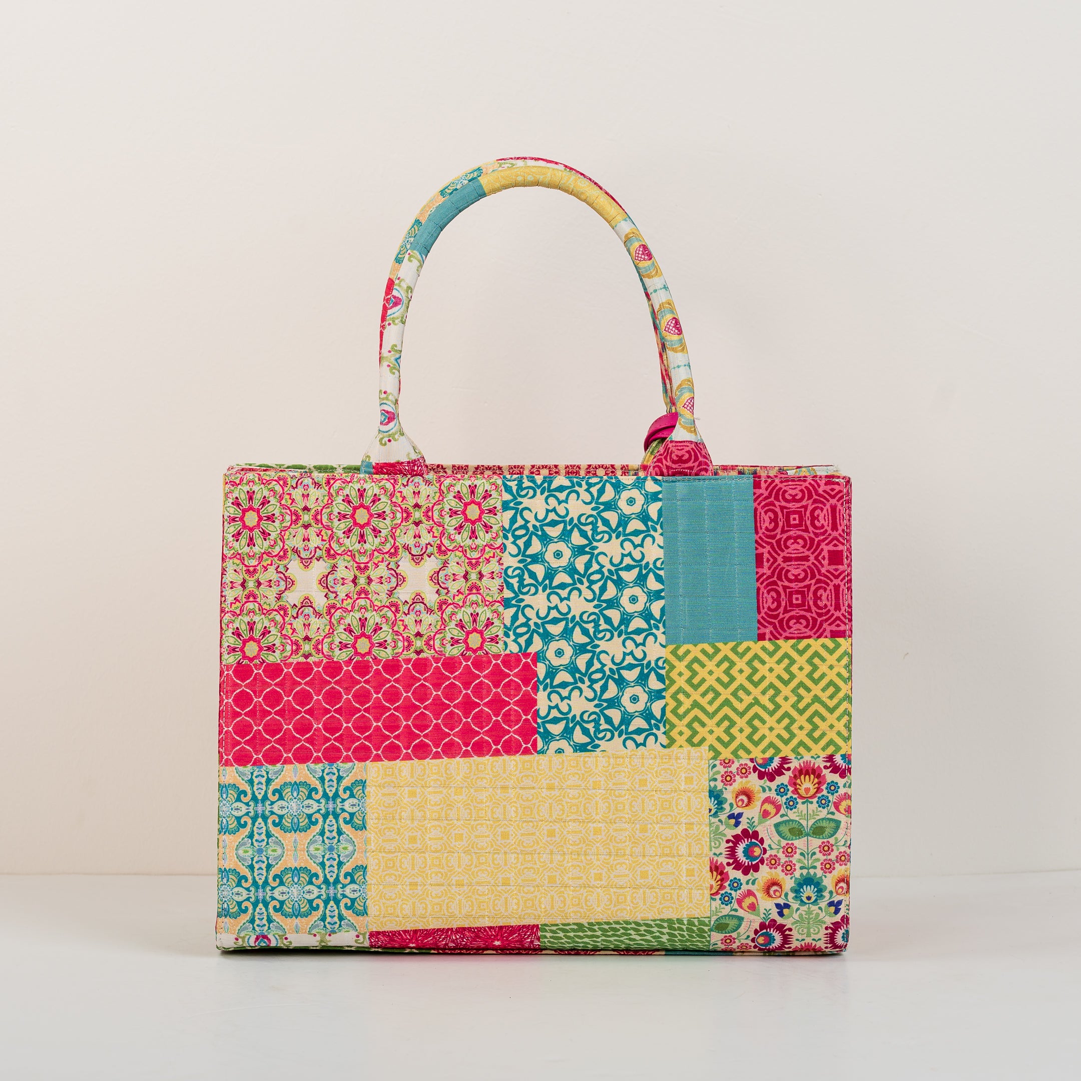 Batch work multicolor tote bag