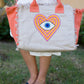 Rwan Designs Beige x orange heart beaded bag Rwandesigns bag bead Collection feature new new collection summer tote