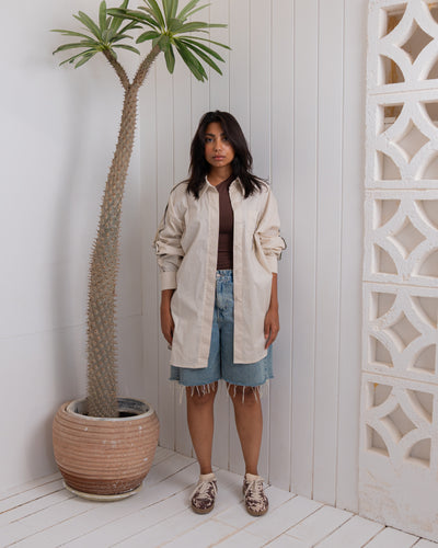Shoulder Button Freesize Shirt