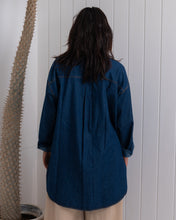 Load image into Gallery viewer, Denim Shirt with Handmade Summer Embroidery