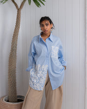 Load image into Gallery viewer, Poplin &amp; Guipure Lace Freesize Shirt