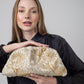 Dollas gold x ivory clutch