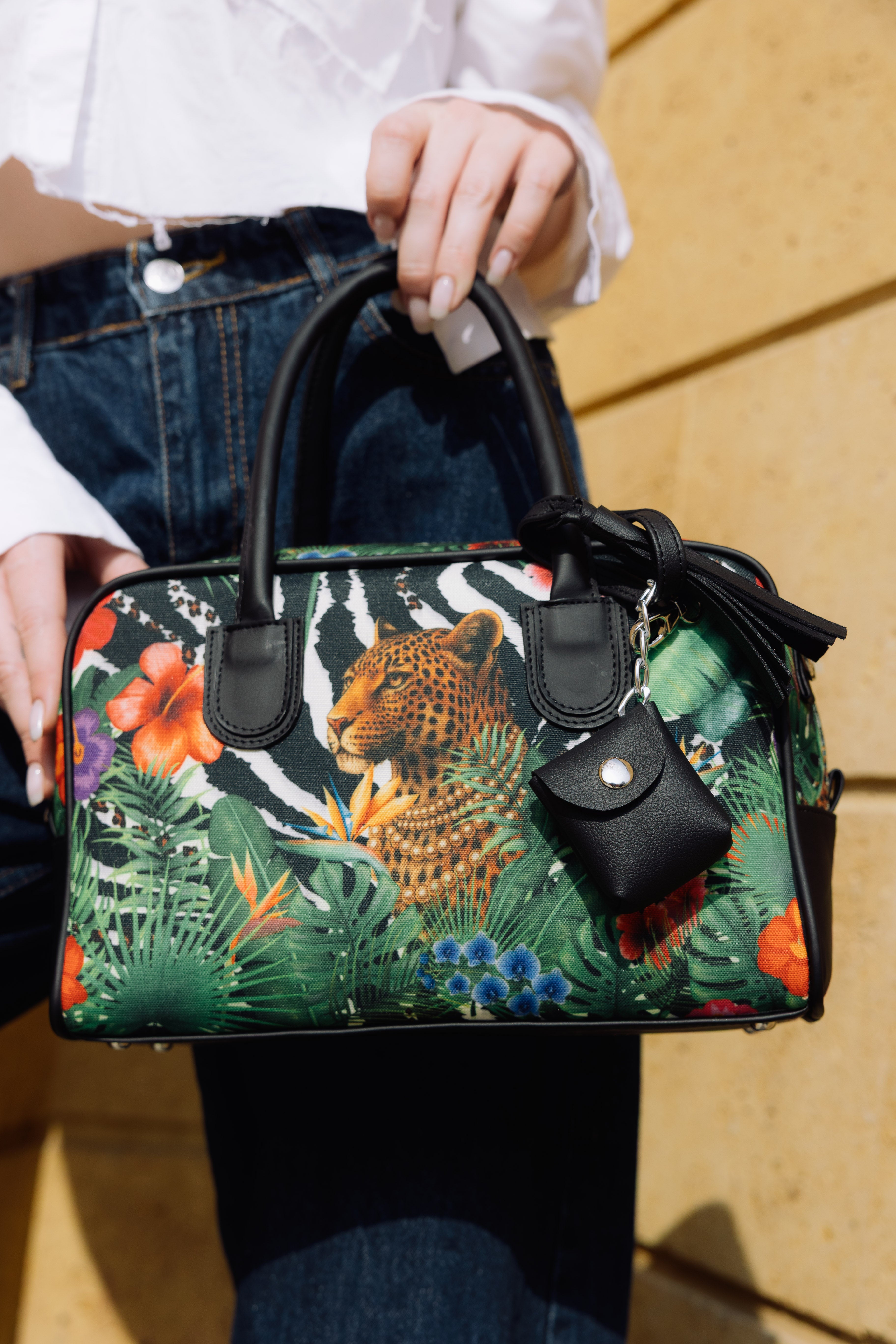 Duffel printed leopard bag Main image