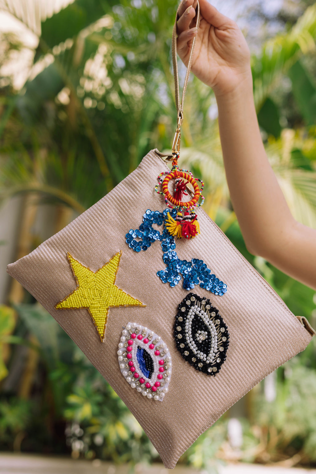 Embriodried Bling Clutch