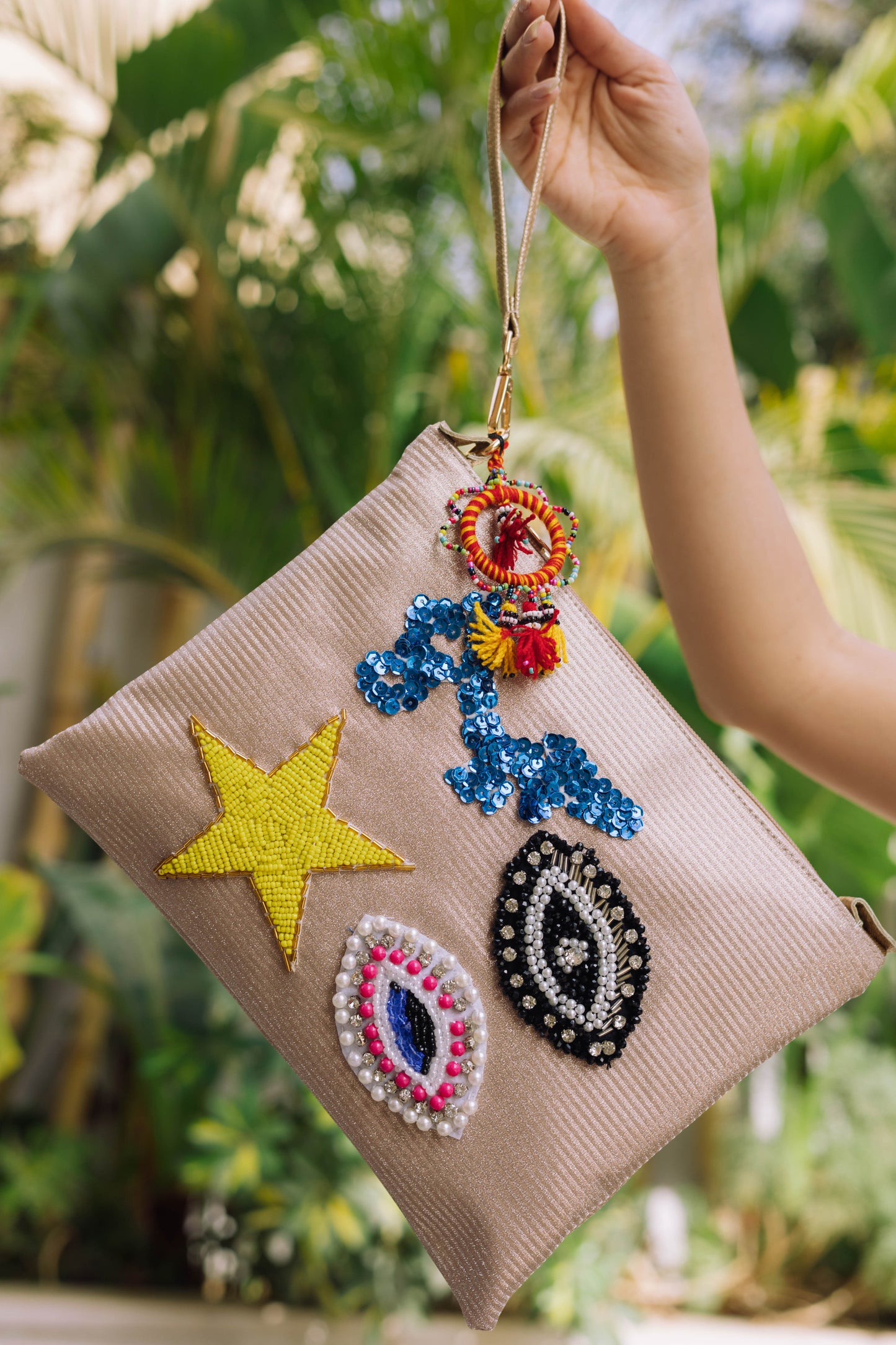 Embriodried Bling Clutch